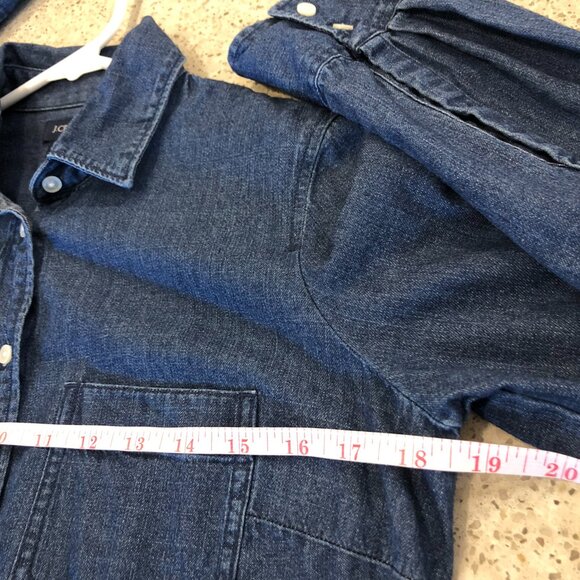 J. Crew Button Up Chambray Shirt 100% Cotton - Picture 12 of 16